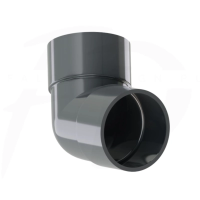 Kolanko rury spustowej PVC ⌀ 63 firmy KROP kolor grafit